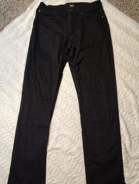 Lee Men's Slim Straight Black Jeans